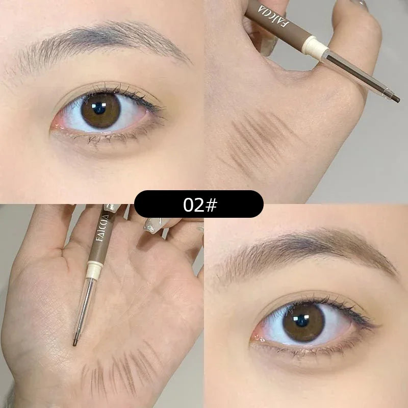Waterproof Double-ended Eyebrow Pencil Long-lasting Ultra Fine Zpaxo 02
