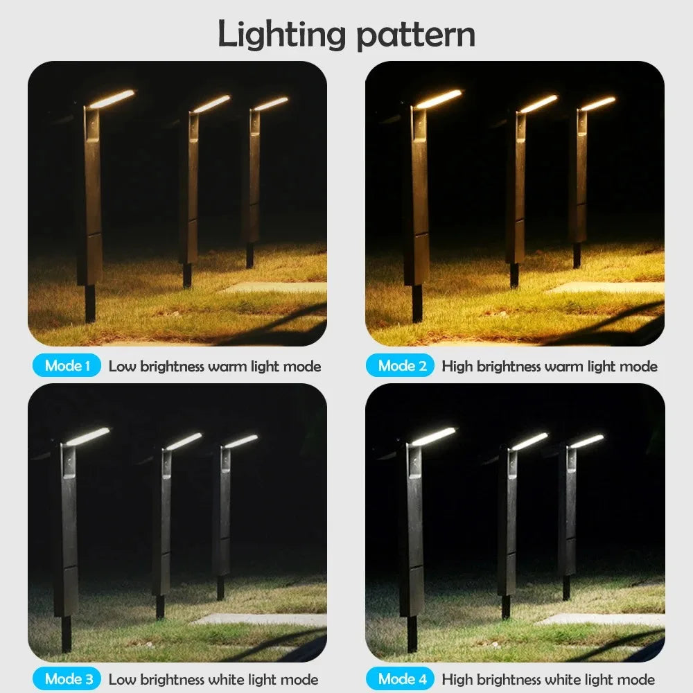 Solar Powered LED Pathway Lights Outdoor Waterproof Garden Lamp Warm Zpaxo