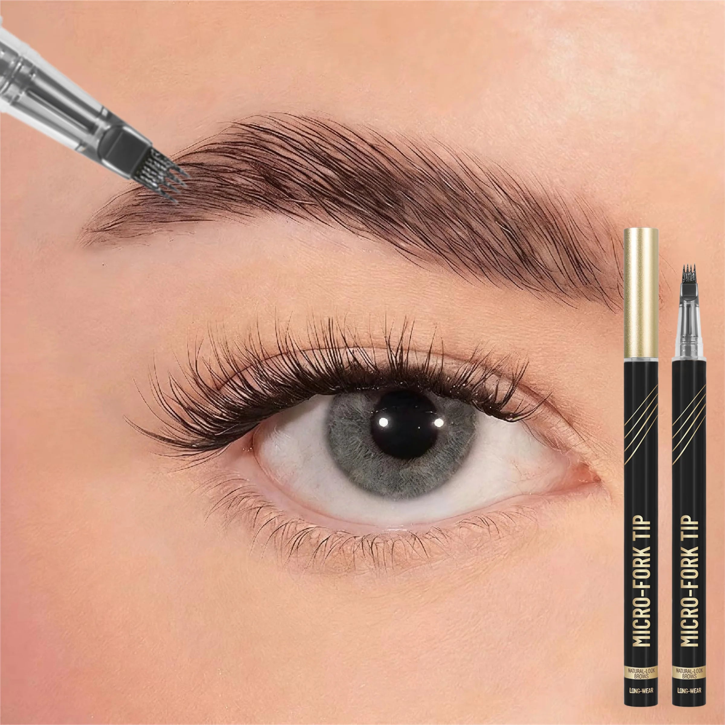 1PC [Eyebrow Pencil] Waterproof & Sweatproof Eyebrow Pencil - Long-Lasting, Smudge-Proof, 4-Point Tip for Precise Application Zpaxo
