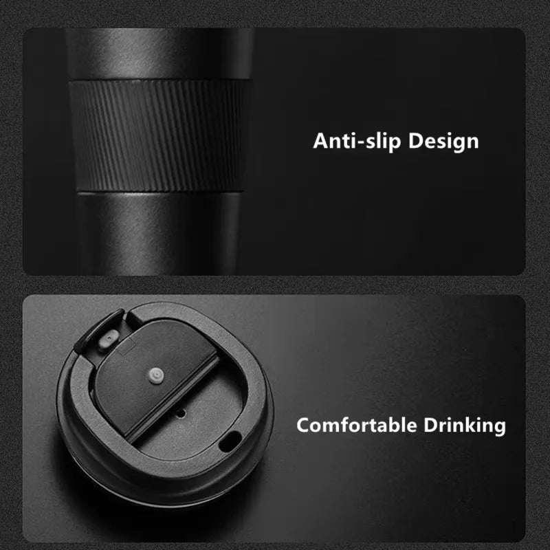 Stainless Steel Coffee Cup Thermal Mug Garrafa Caneca Non-slip Travel