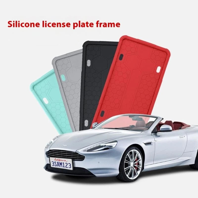 Silicone License Plate Frame Covers 2-Pack – Rust & Rattle Proof