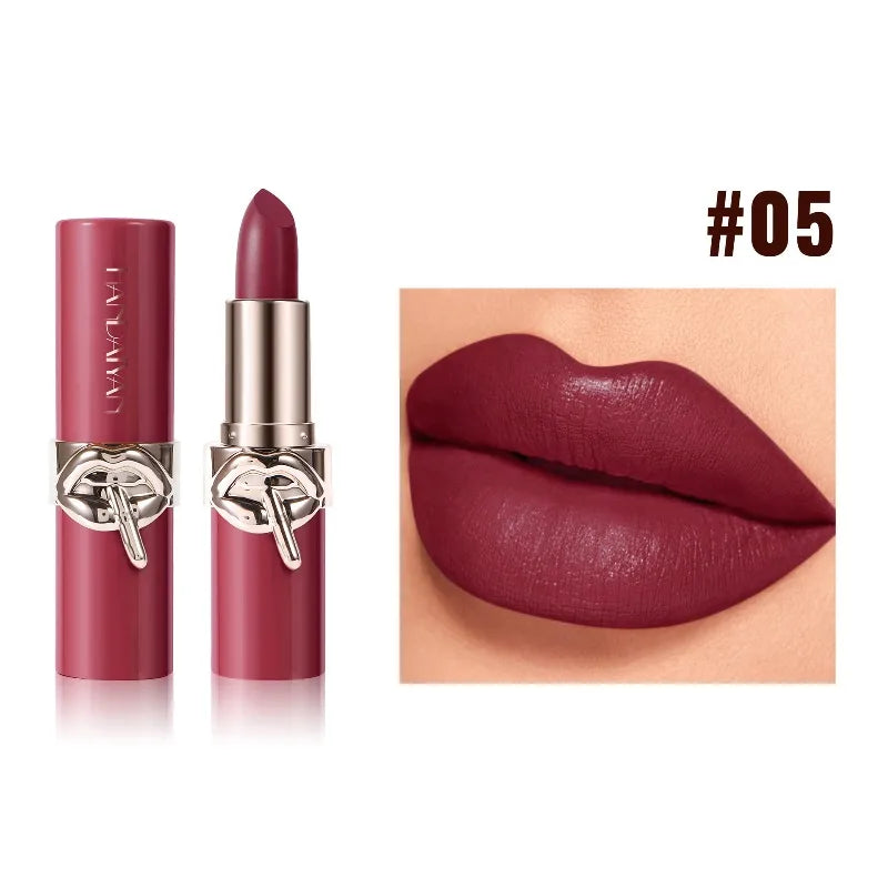 HANDAIYAN Matte Lipstick Waterproof Lasting Non-Stick Cup Lip Stain Classic High Pigment Lipstick Velvet Lip Cosmetics Makeup Zpaxo 05