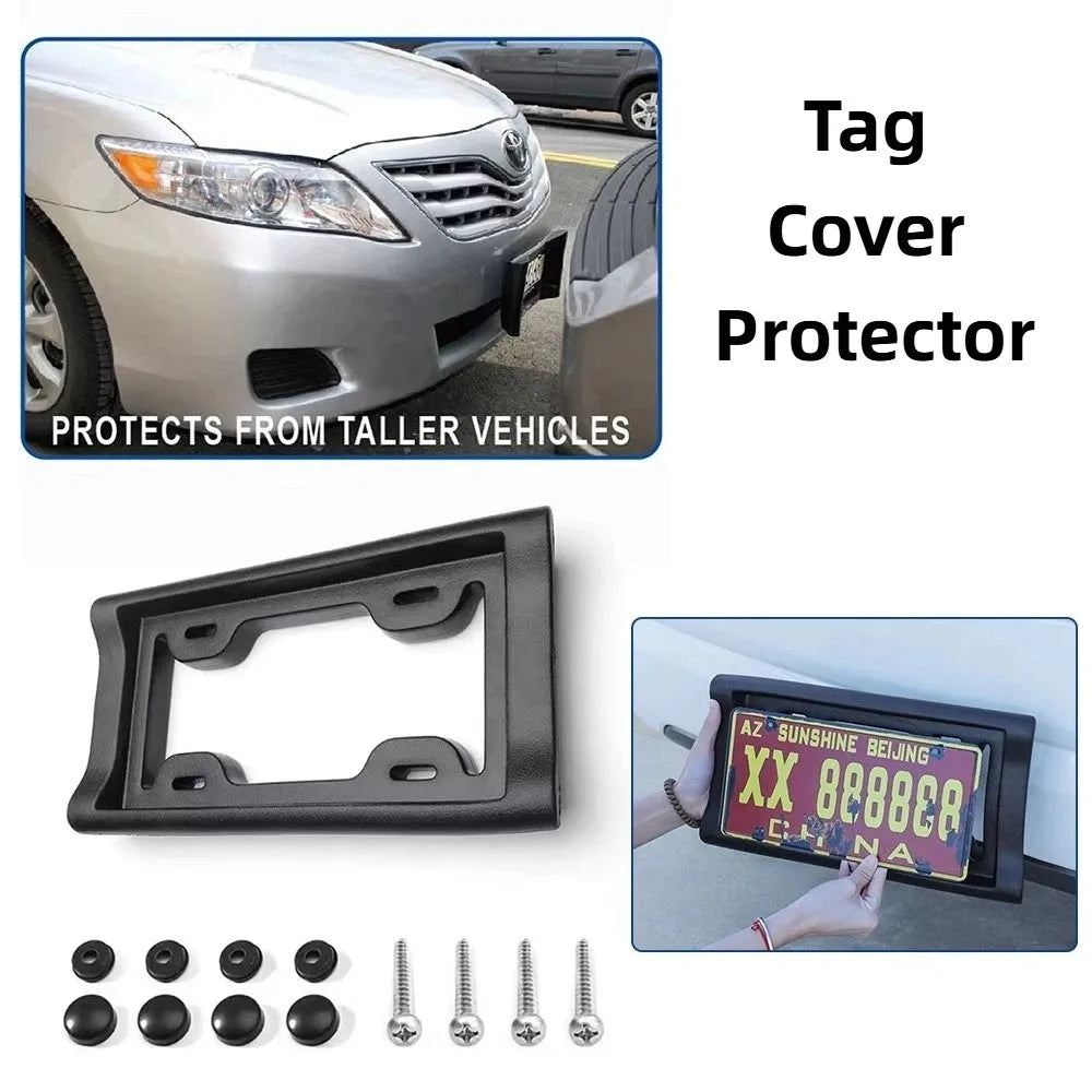 EVA Material License Plate Frame Black Crashproof Design Holder Zpaxo