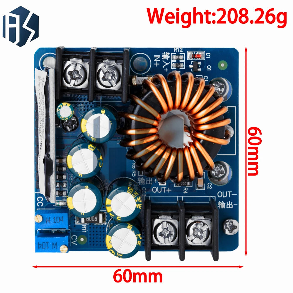Adjustable DC-DC Buck Power Supply (400W 15A) - 10V-60V Input to 0-45V Output Constant Voltage & Current Zpaxo