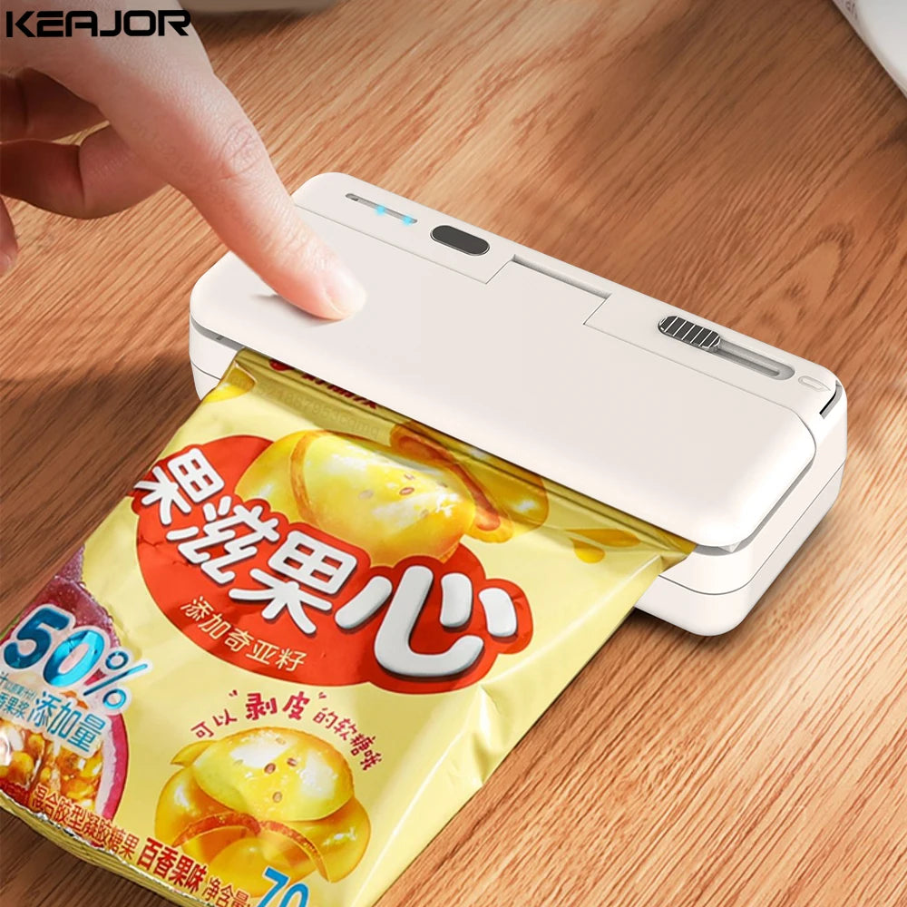 Mini Sealer 2in1 Plastic Bag Sealing Machine Portable Food Package