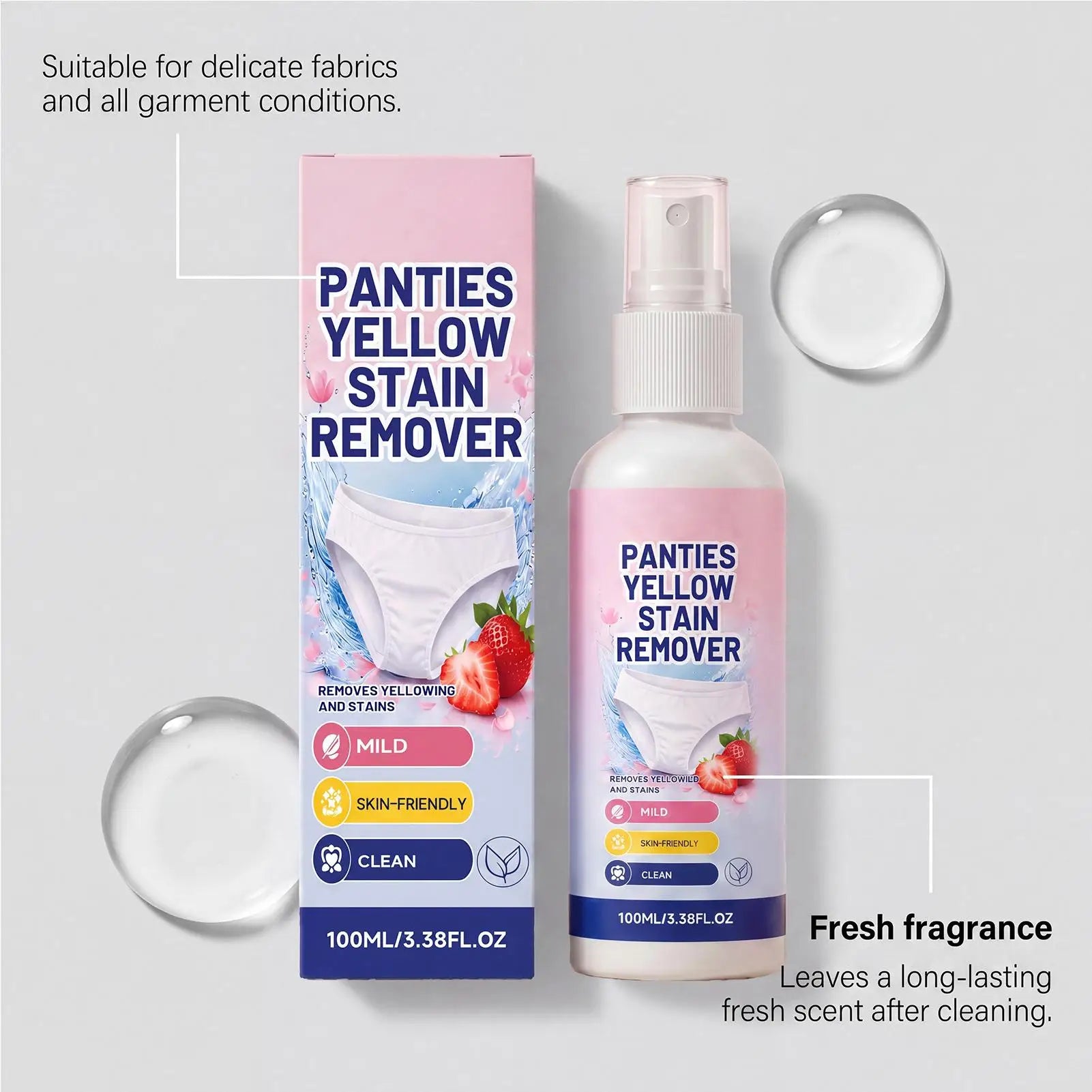 Underwear Stain Remover Spray Blood Secretion Yellow Spot Cleaner