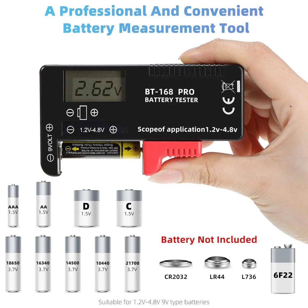 BT-168 Digital Lithium Battery Capacity Tester Checkered Load