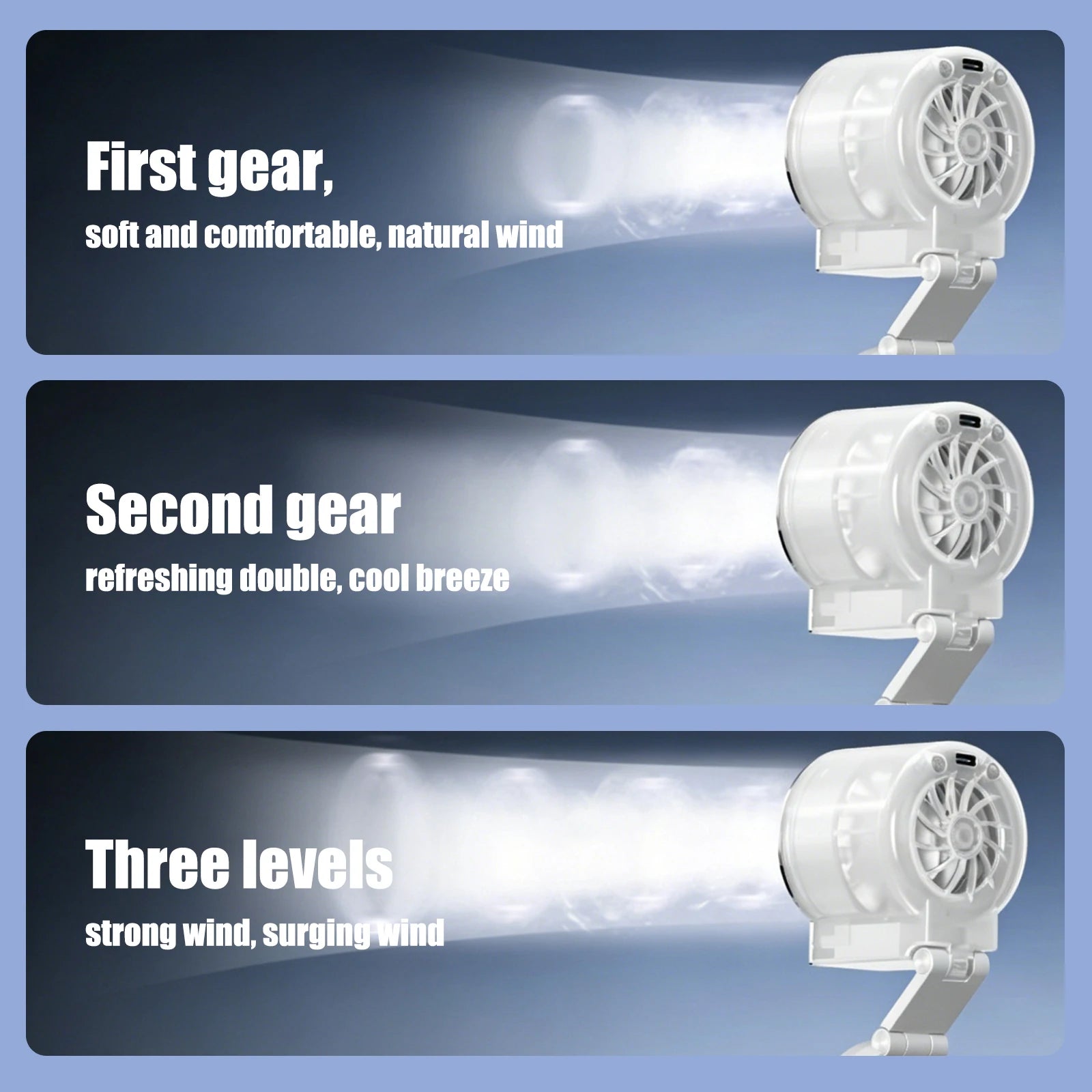 Multifunction Magnetic Foldable Fill Light Mini Fan Portable Outdoor