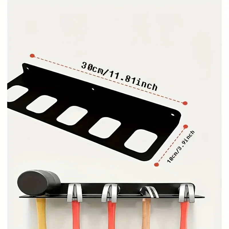 Heavy-duty Wall-mounted Hammer Wrench Holder Space-saving Metal