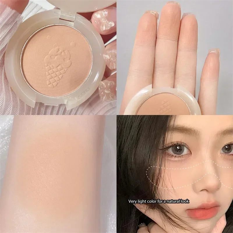 Monochrome Blush Face Mineral Pigment Peach Orange Nude Pink Blue Zpaxo