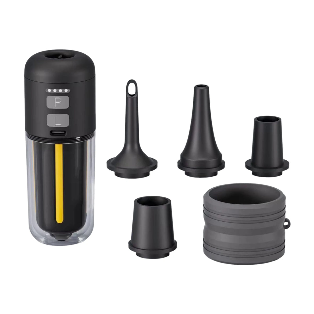 Portable Air Pump 2000 MAh Battery Camping Light Mini Outdoor Type-c Zpaxo black