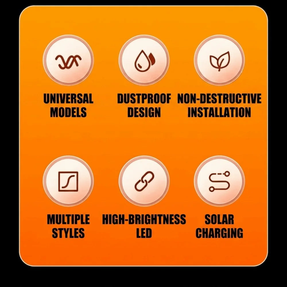 Car Accessories No Drill Solar Light Wireless Suction Cup Demon Eye Zpaxo