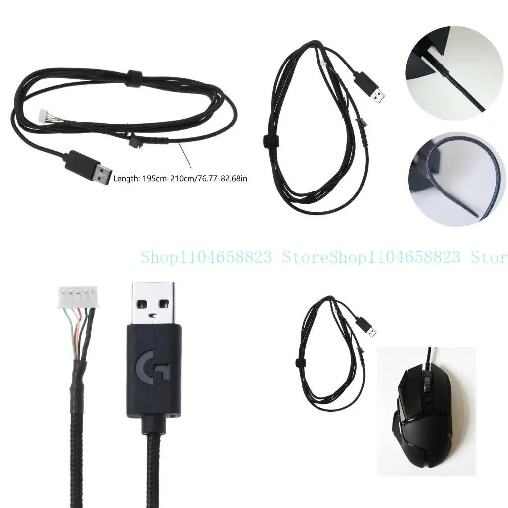 2.2M USB Mouse Cable Replacement for G502 Game Mouse for , Wire Cable Replacement Repair Accessory Zpaxo