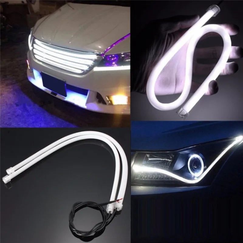 DRL Flexible LED Tube Strip Daytime Running Lights Car Parking Lamps