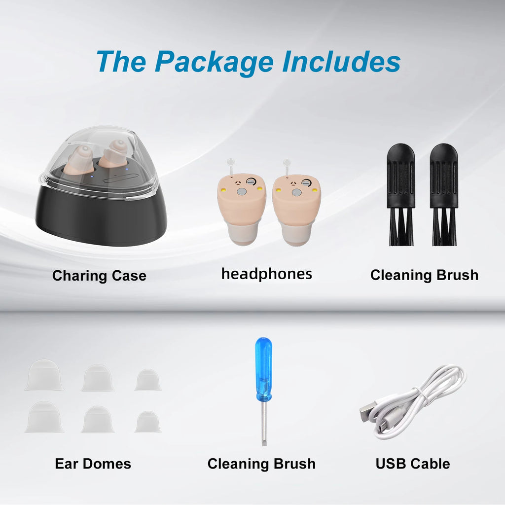 Hearing Amplifier Earbuds Rechargeable Aids Charging Case Specially