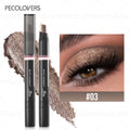 1PC Metallic Pearlescent Two-color Eyeshadow Stick - Rotating Design, Easy To Apply, Brightening Eye Highlights, Soft Texture Zpaxo 03