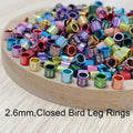 Lot Closed Finch Rings Non-custom Random-character Color-mixture