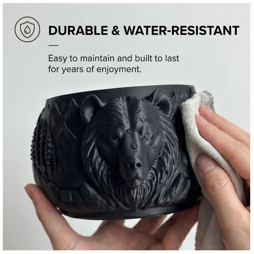 Nordic Creative Bear Statue Storage Bowl Rustic Home Decor Desktop