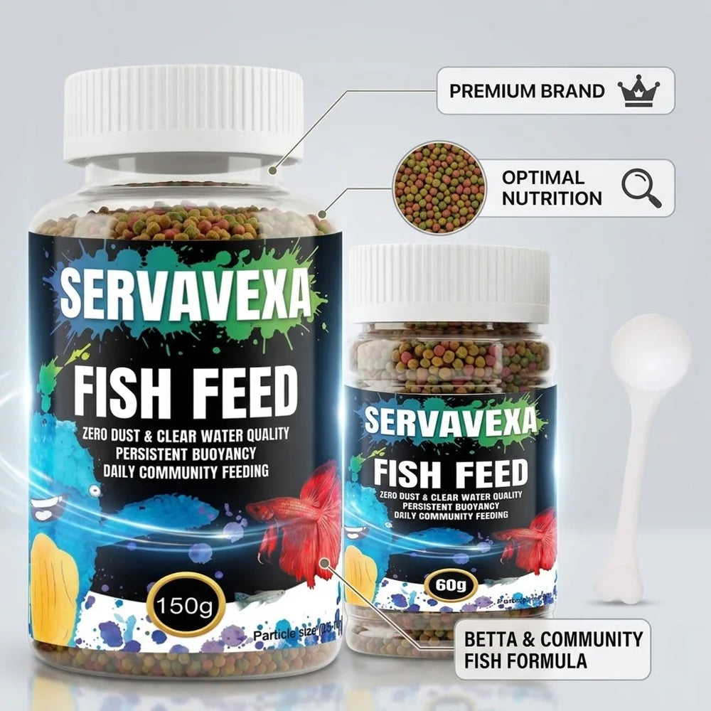 60g/150g Small Tropical Fish Food 0.5-1.5mm Micro Pellets Clear Water Zero Dust Aquarium Nutrition Feed for Guppy Tetra Betta Zpaxo