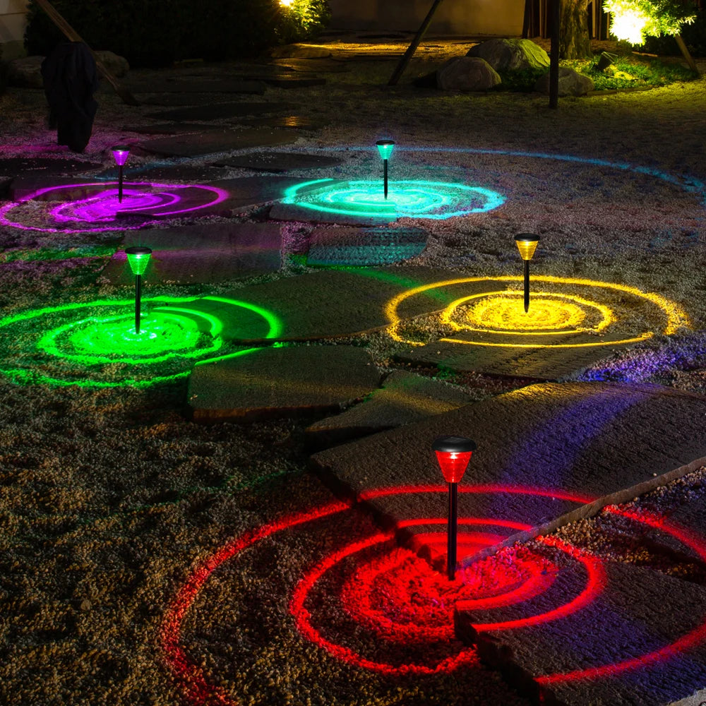 Solar Path Lamp Waterproof Led Outdoor Garden Lighting RGB Decorative Zpaxo