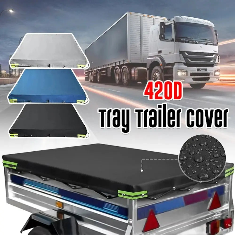 420D Oxford Car Tarpaulin Trailer Cover Universal Waterproof Truck Zpaxo