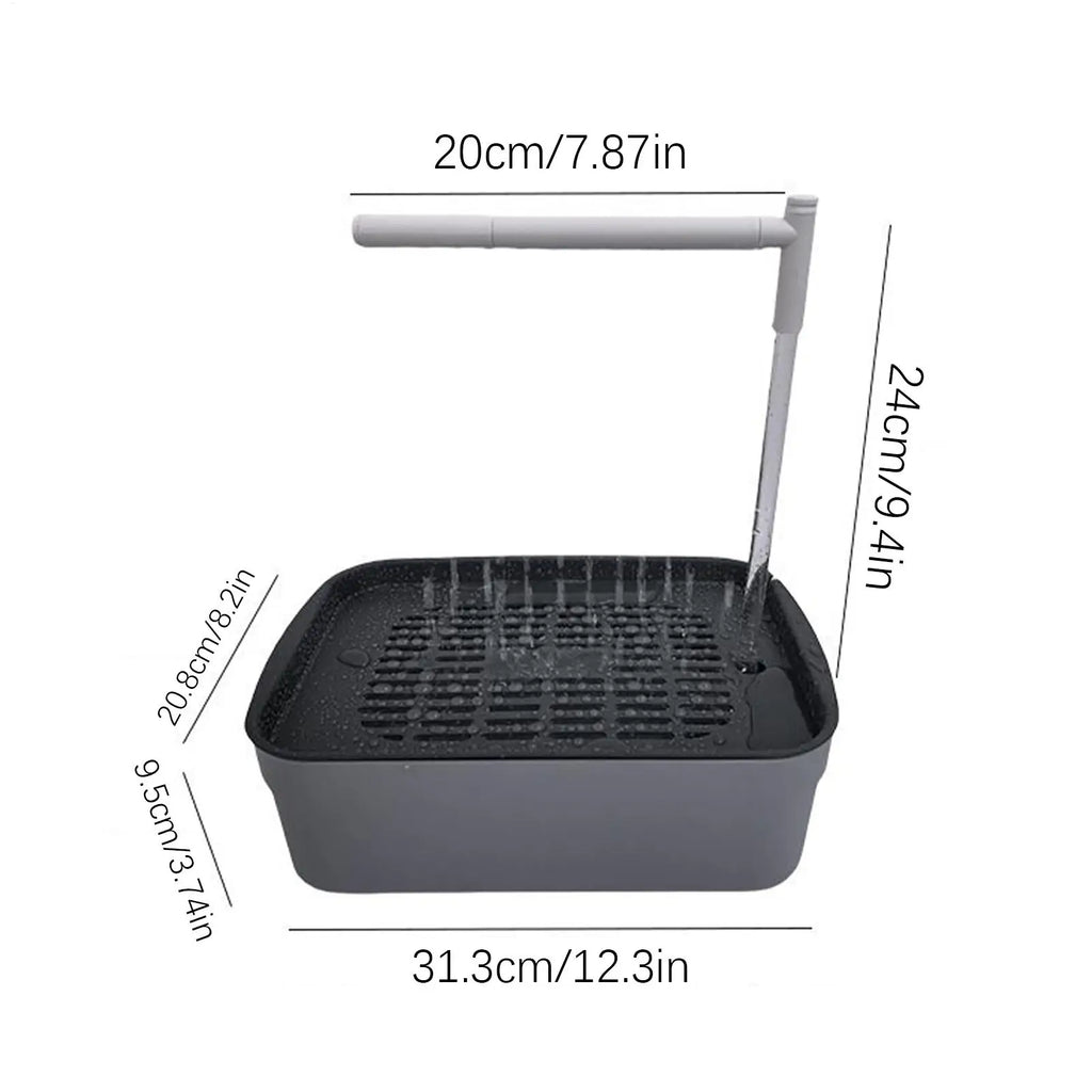 Parrot Bath Automatic Bird Bath Parrot Shower Rechargeable Tub with Circulating Faucet Pet Supplies Bathing Accessories Zpaxo