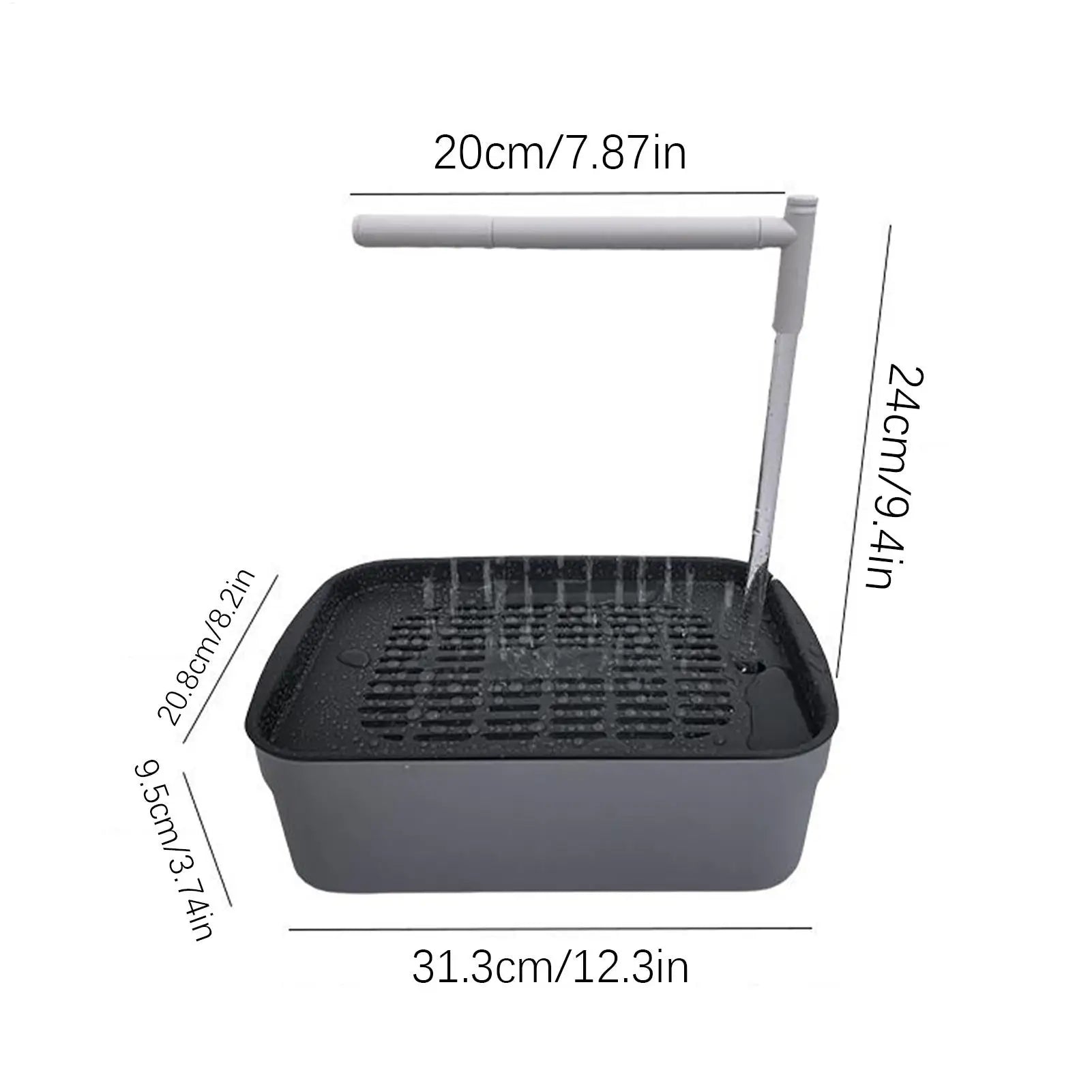 Parrot Bath Automatic Bird Bath Parrot Shower Rechargeable Tub with Circulating Faucet Pet Supplies Bathing Accessories Zpaxo