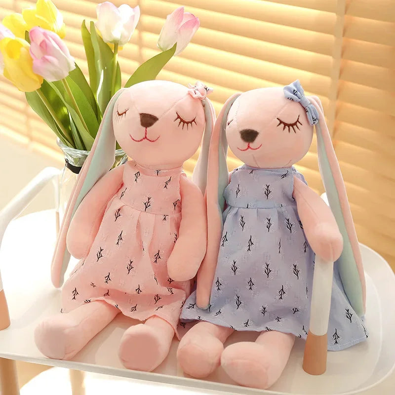 Kawaii Long Ear Rabbit Plush Toys Baby Sleep Comfort Dolls Stuffed