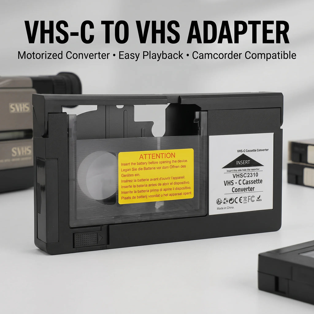 Camcorders Cassette Adapter Easy Simple Converter Battery Operated S