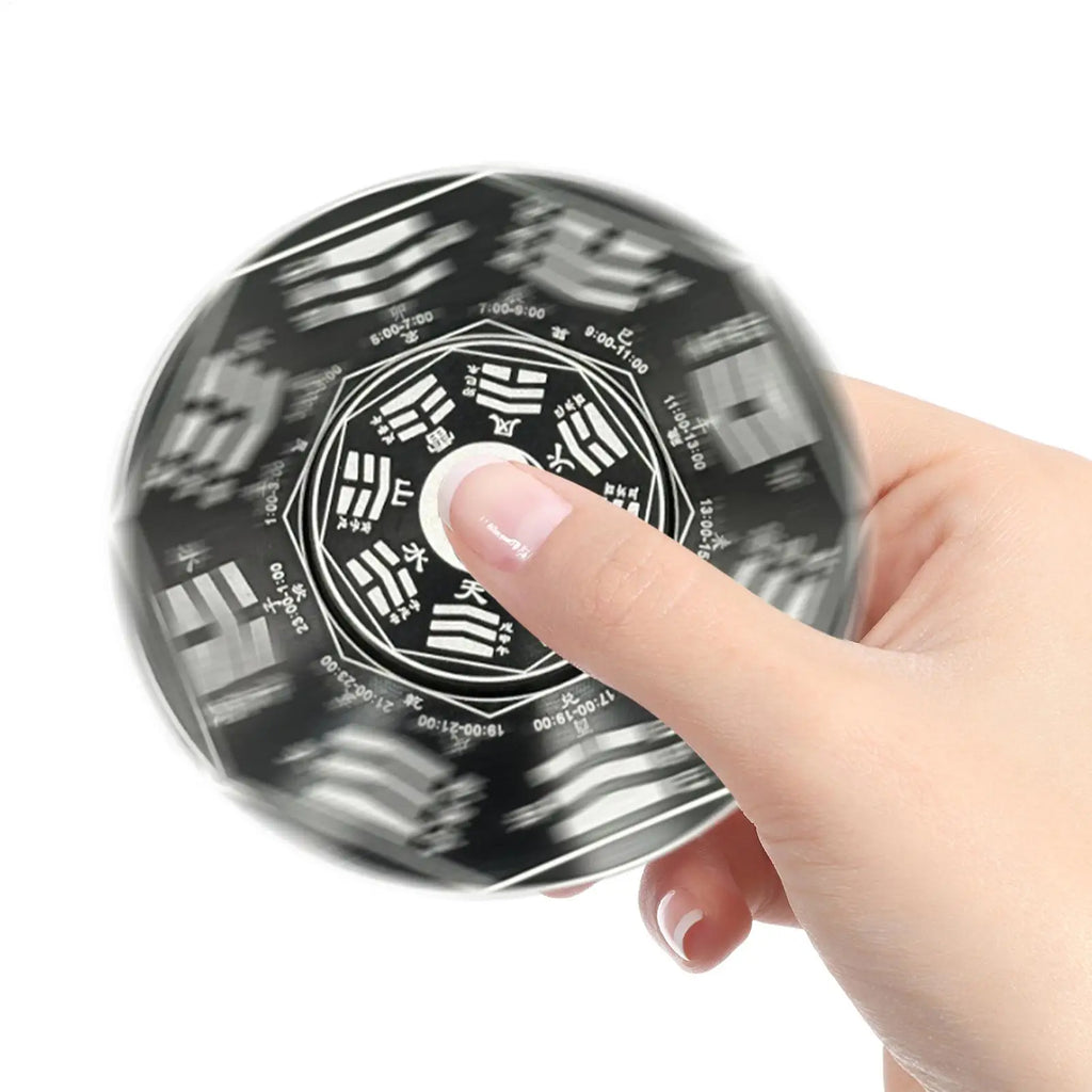 Fingertip Toys Auspicious Symbol Fingertip Compass Chinese Traditional Gyroscope Toy For Stress Mood Focus Adult Kid Teen Desk Zpaxo