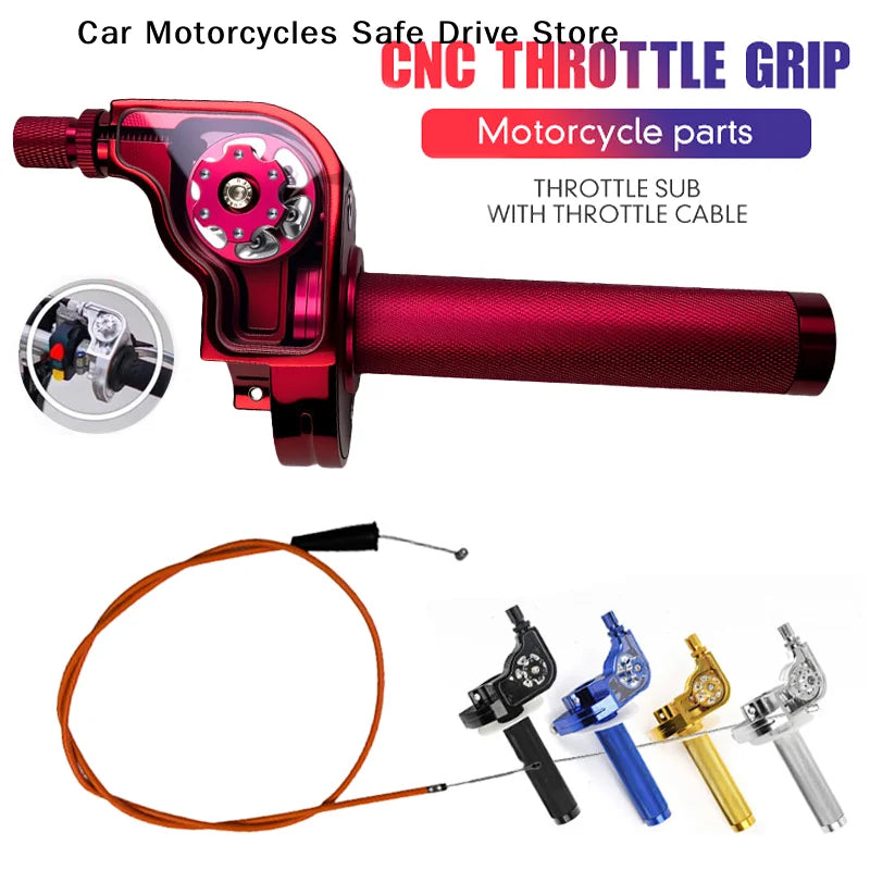 Universal CNC Aluminum Accelerator Throttle Twist Grips Handlebars