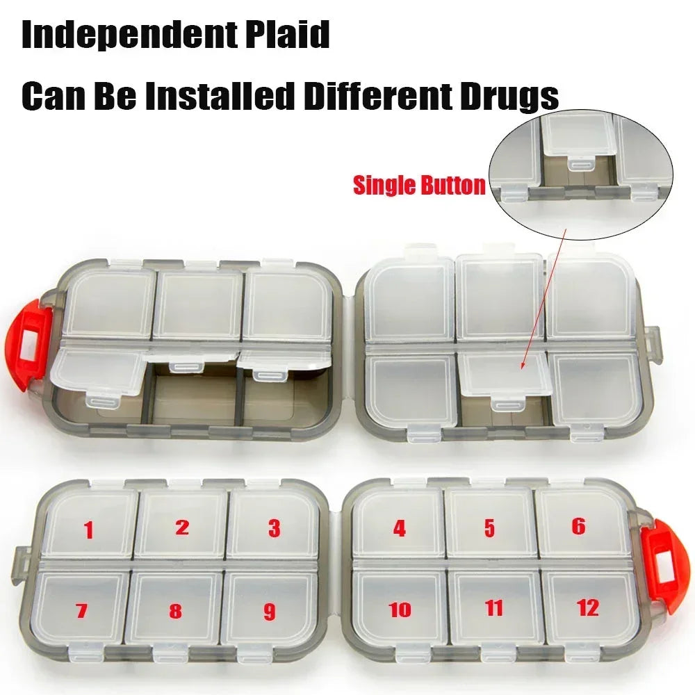 Convenient Travel Pill Organizer Dispenser Portable Pocket Pharmacy