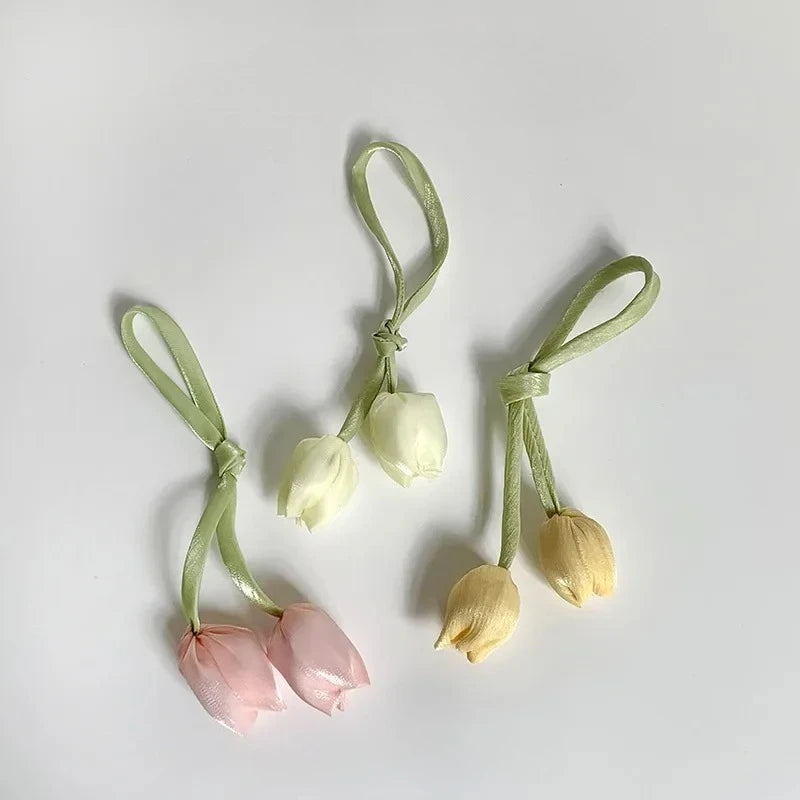 Tulip Bloom Fabric Flower DIY Clothing Accessories Hair Bag Apparel