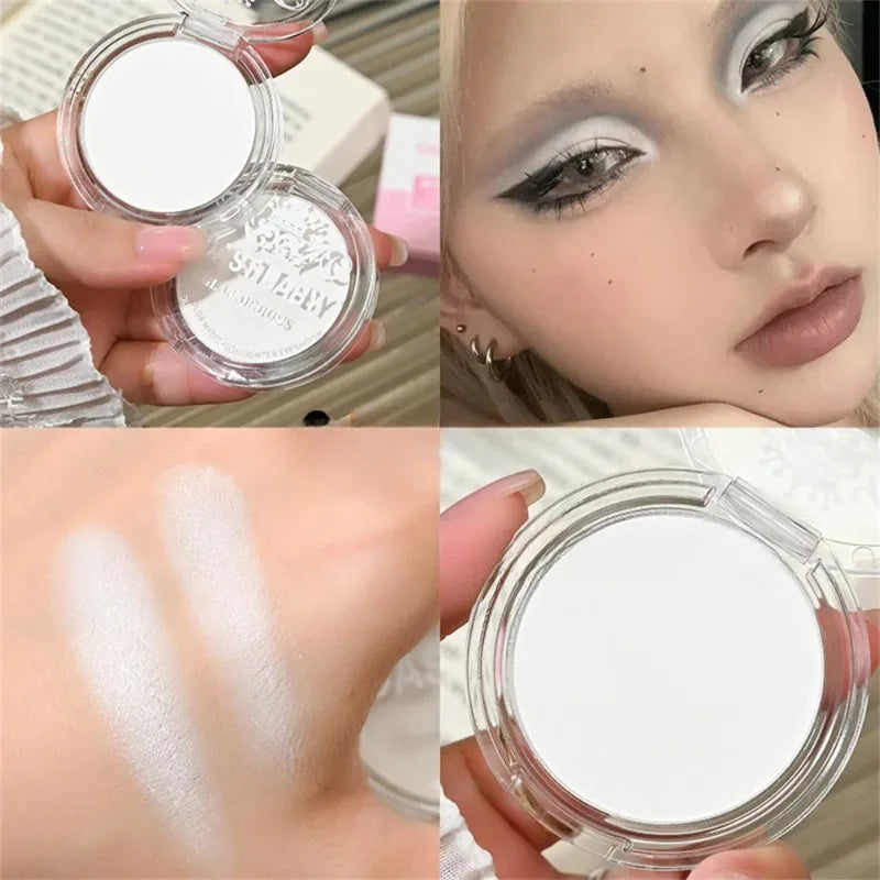 Single Matte Highlighter Palette White Beige Face Nose Brightening Contour Makeup Eye Shadow Lying Silkworm Rouge Powder Palette Zpaxo 01 Matte White