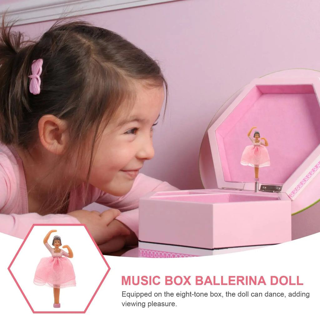 Music Box Accessories Golden Pink Skirt Princess Ballet Dancer