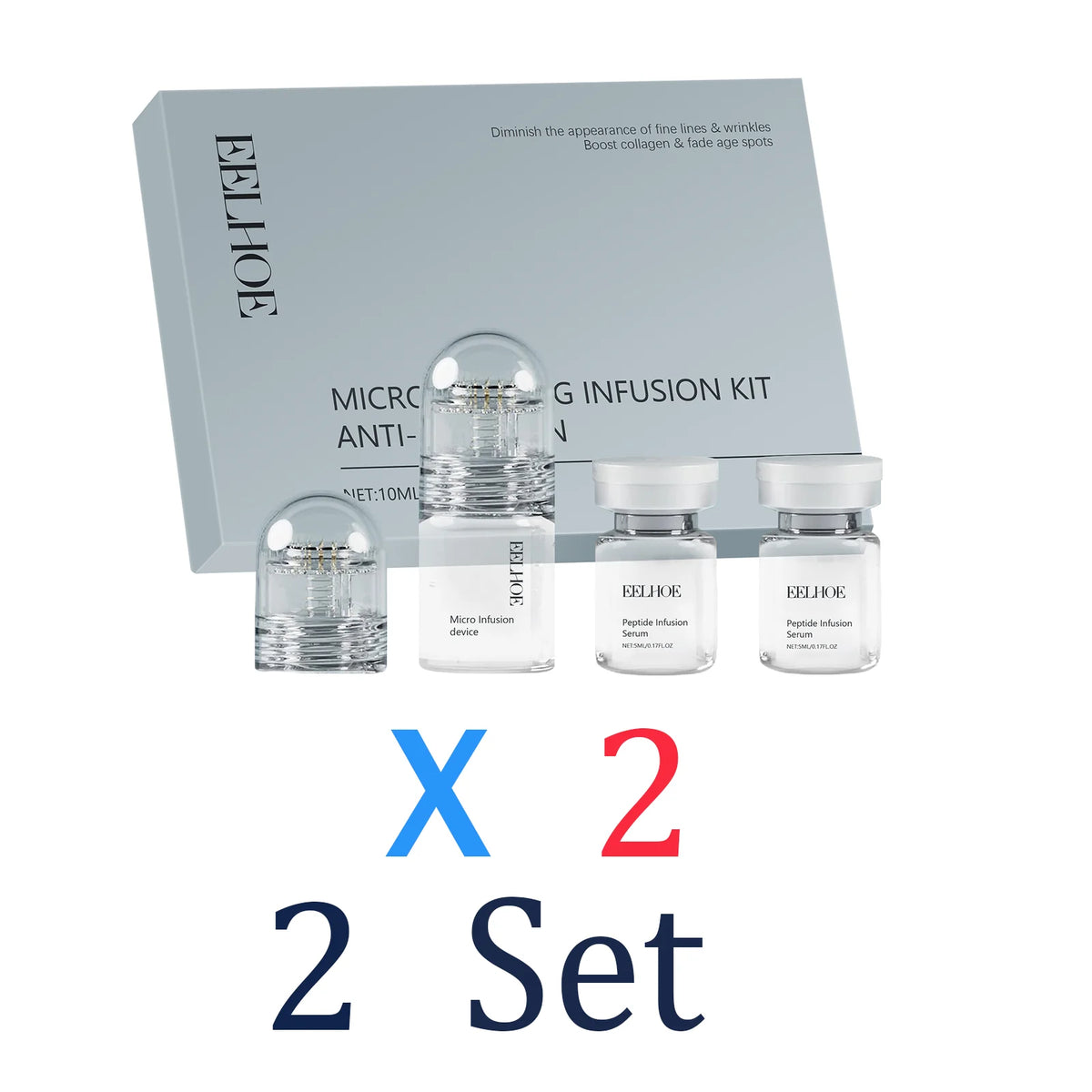0.25mm Microneedle roller Winter Skincare Set Moisturizing and Repairing Barrier Protection Winter Special Care Facial Serum Zpaxo 2 Set