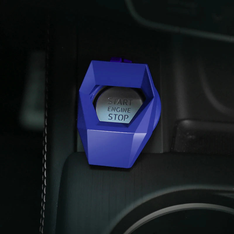 Car Engine Start Stop Button Cover – Metal Decorative Cap