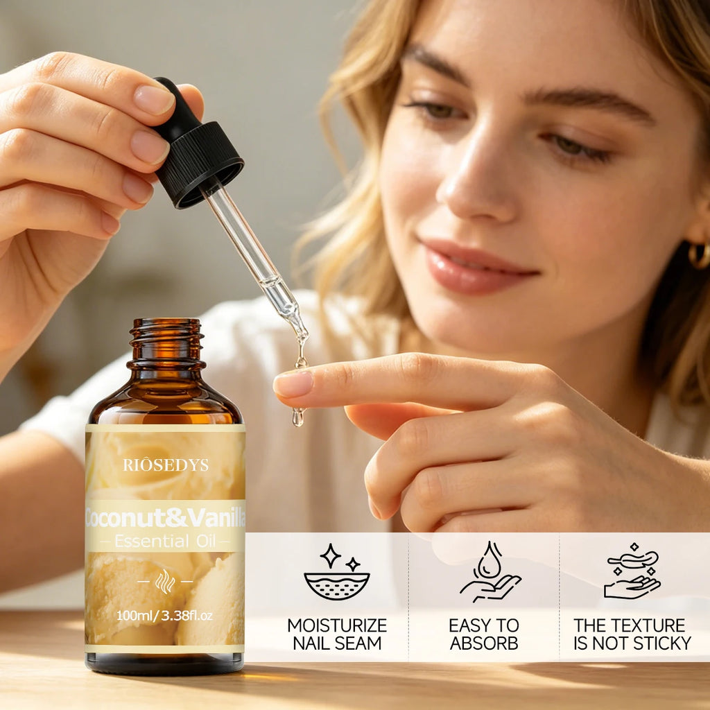 COCONUT VANILLA ESSENTIAL OIL Moisturizing Nourishing Massage Zpaxo