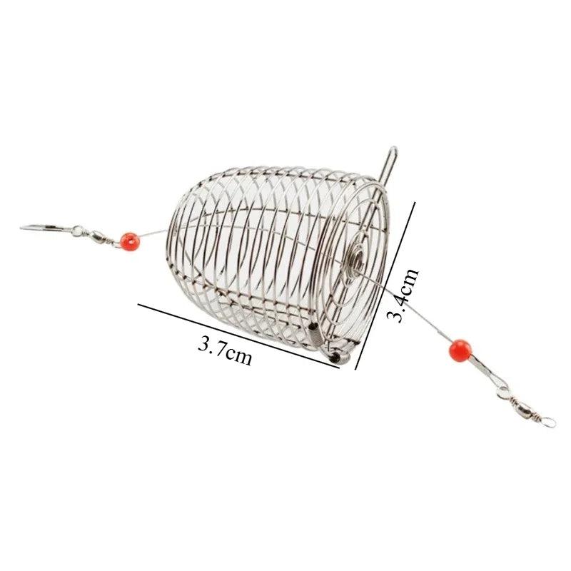 Shrimp Feeding Dish Stainless Steel Shrimp Bowls Feed Dish Metal Container Bait Cage Fish Tank Accessories for Shrimp Foods Zpaxo S