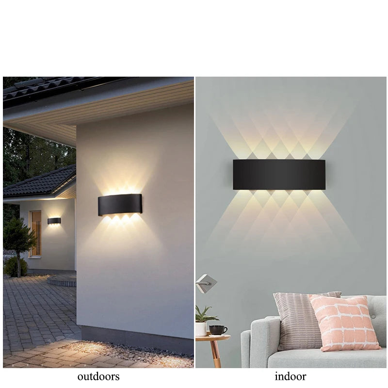 Up Down LED Wall Lamp Waterproof Modern Wall Light for Bedroom Living Room Corridor Balcony Indoor Outdoor Home Decor Lighting Zpaxo