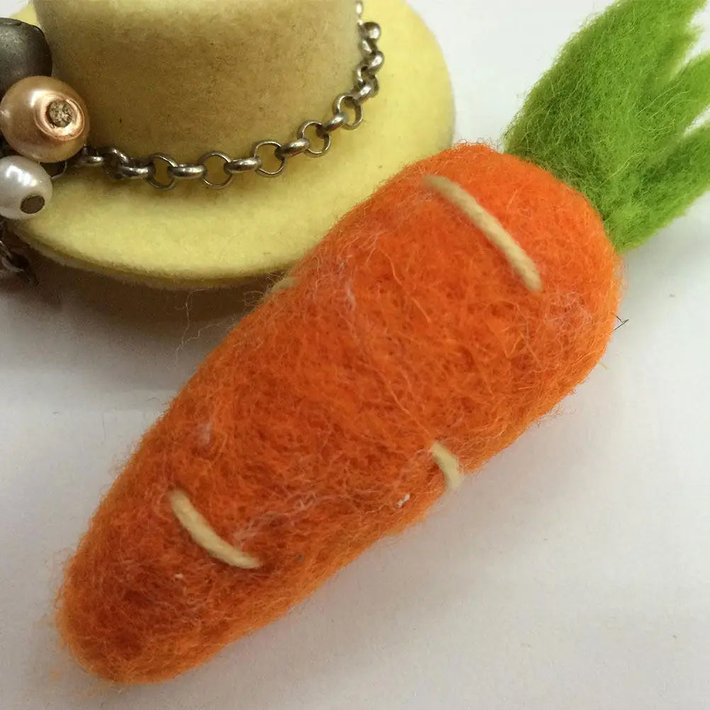 2Pcs Adorable Wool Felt Radishes Accessories Perfect for Clothing Craft Projects Brooches DIY Hats Bags Felt Crafts Decor