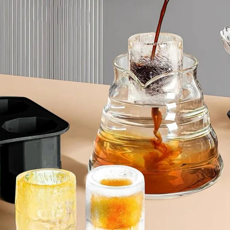 Silicone Shot Glass Mold 4 Cavities Round Ice Reusable Non-stick
