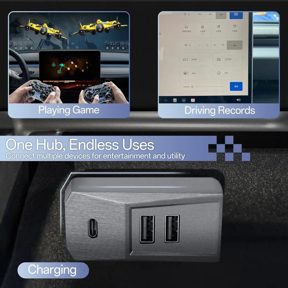 Tesla Model Y Juniper & Model 3 Highland Glovebox USB Hub