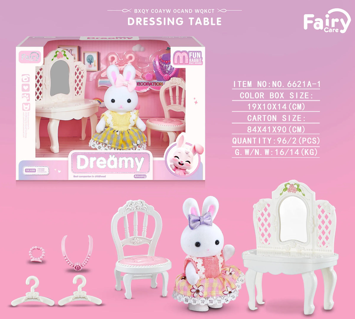 Little Rabbit Bedroom Kitchen Outdoor Gameslovely Scene Play Toys Zpaxo dressing table