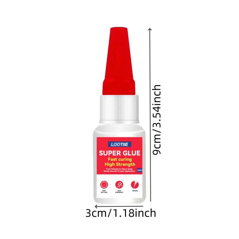 4pcs Super Fast Bonding Glue - 10s Quick Fix Adhesive for Plastic/Metal/Wood/Ceramic/Glass, Multi-Purpose Repair Glue (20g) Zpaxo