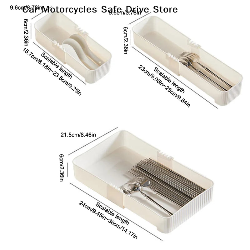 CMExpandable Drawer Organizer Storage Bins Plastic Divider Box