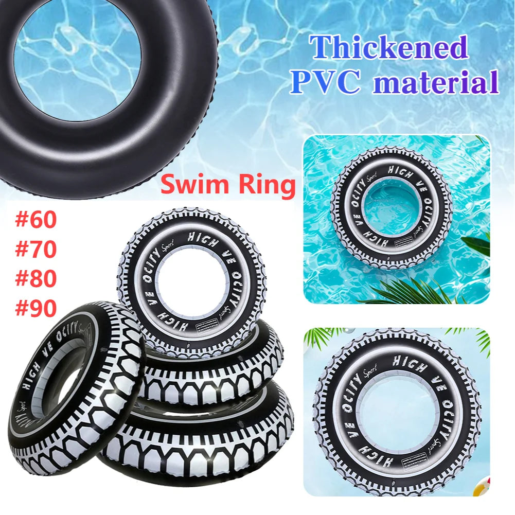 Tyre Shaped Adults Swimming Ring Decorations Car Tire Inflatable Pool