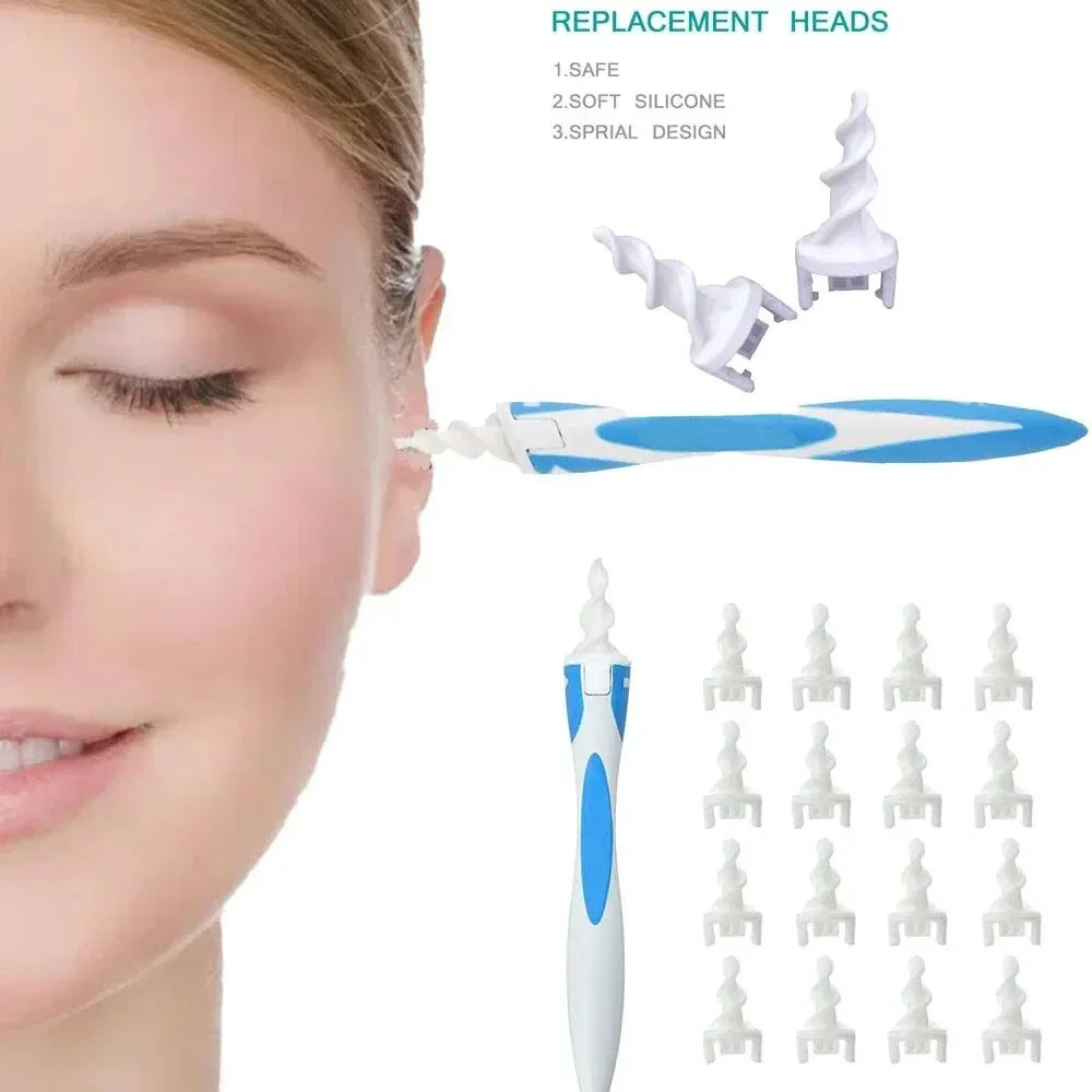 Rotary Screw Ear Wax Remover Tool Cleaner Soft Silicone 16