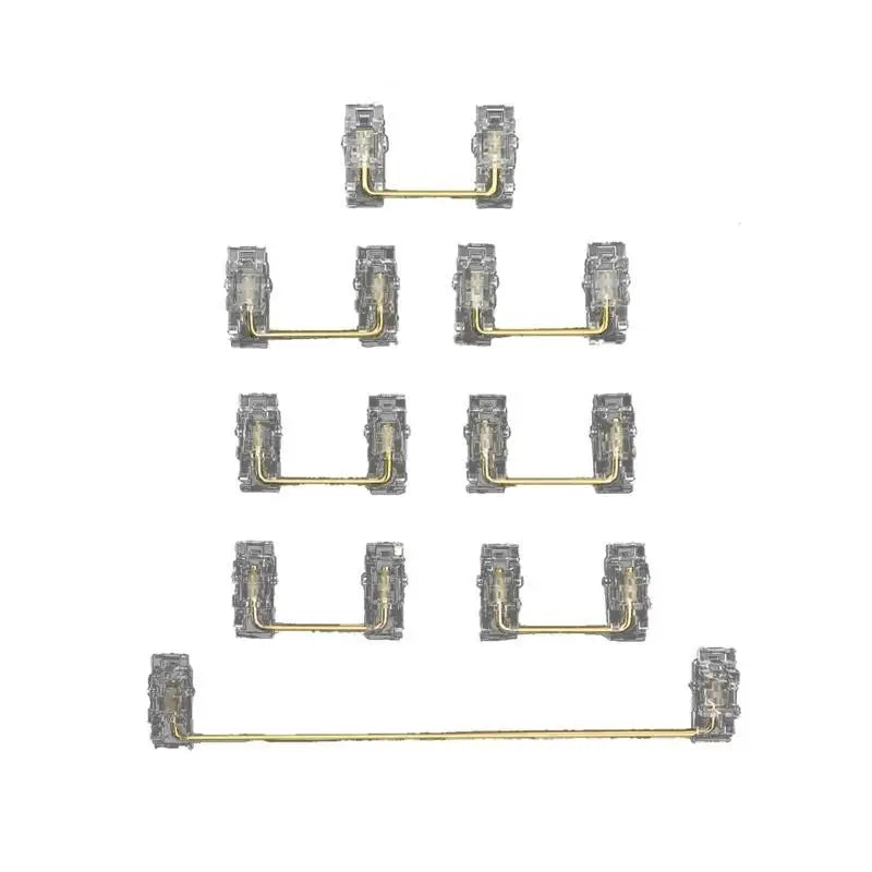 652F Mechanical Keyboard Satellite Shaft Transparent 6.25U Plate Screw Stabilizer Zpaxo 104 CN