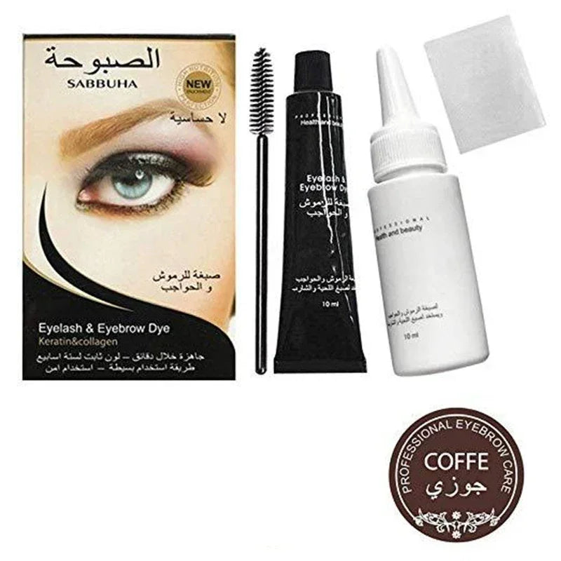 1 PC Professional Series Eyelash Eyebrow Dye Gel 15-minute Fast Tint Easy Dye Eyelash Brown Black Color Tint Cream Kit Zpaxo Coffe